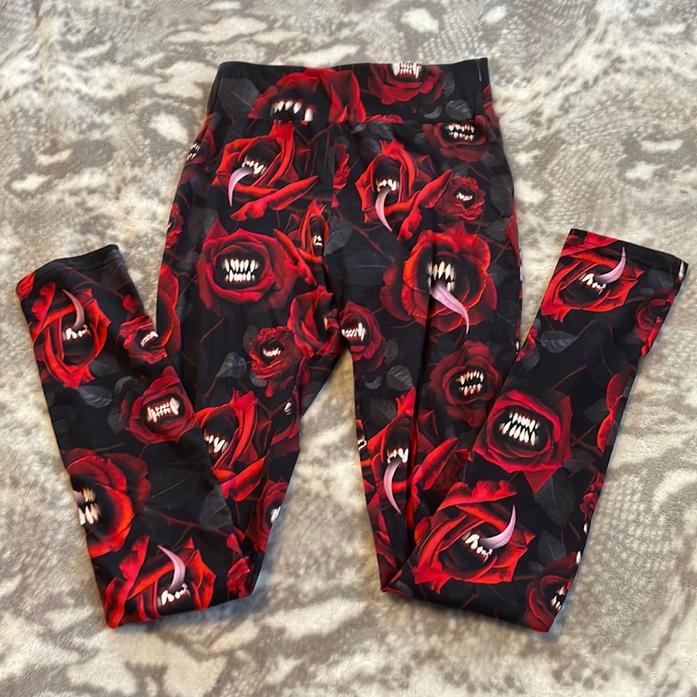 Killstar Parallel Lilith Vampire Rose Teeth Leggings
